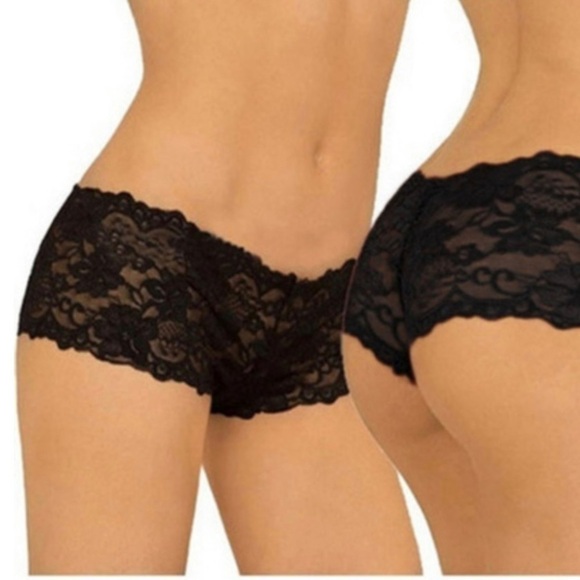 𝅺nwt Transparent Sexy Flowers Lace Panties Seamless Size L - Picture 1 of 3